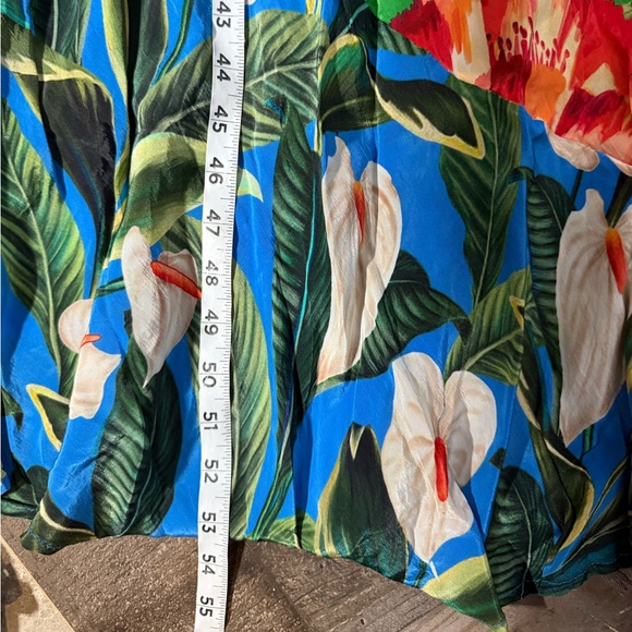 Anthropologie Farm Rio Flowery Ruffle One Shoulder Dress- Large - Picture 6 of 9